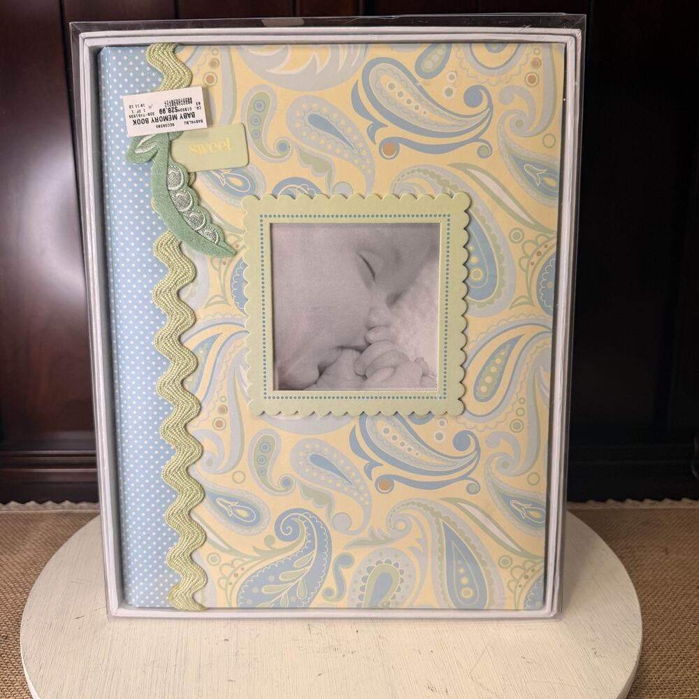 ANNA GRIFFIN Sweet Pea Baby Album Memory Book - CR GIBSON (8.5x11) NEW IN BOX